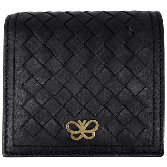 Bottega Veneta Intrecciato Bifold Wallet Nappa Leather Black Women's